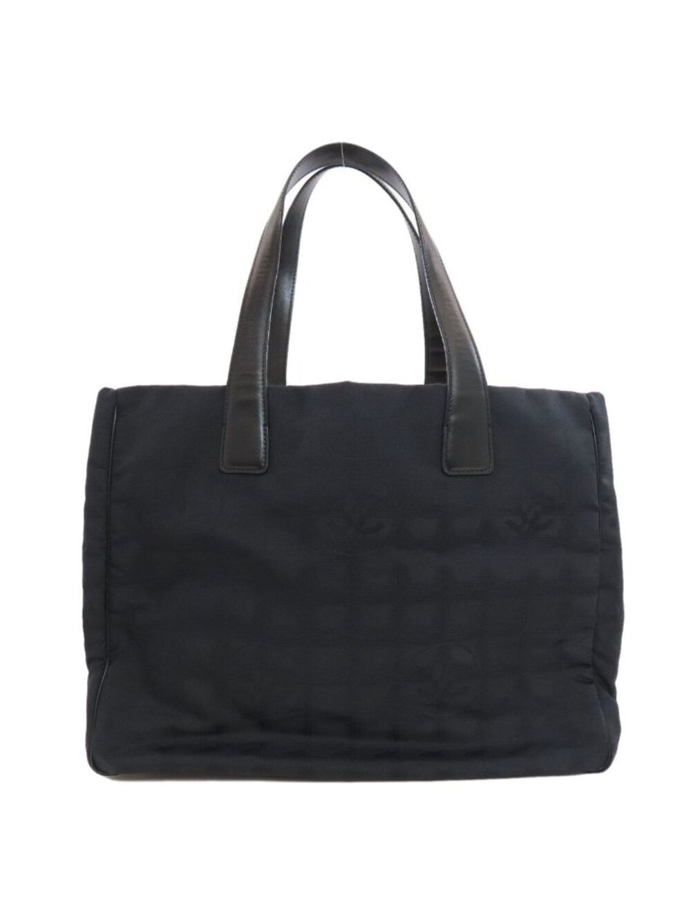 Chanel New Travel Line MM Gold Tote Bag Nylon Jacquard